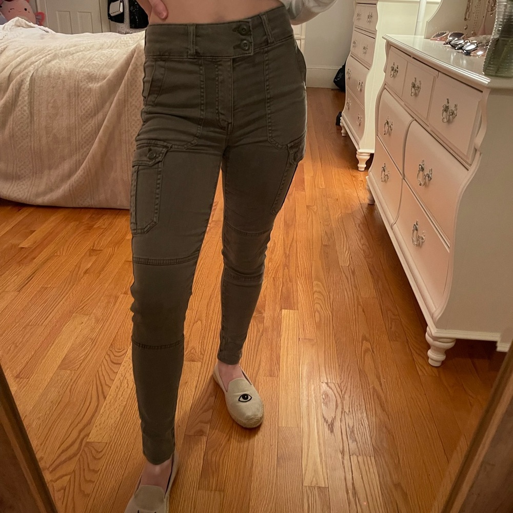 American Eagle, Camo Green, Cargo Styled Pants